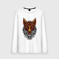 Мужской лонгслив Лиса в стиле Мандала Mandala Fox