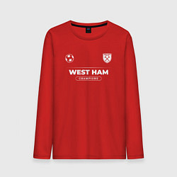 Лонгслив хлопковый мужской West Ham Форма Чемпионов, цвет: красный