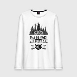 Мужской лонгслив May the forest ride with you