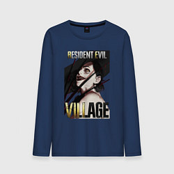 Лонгслив хлопковый мужской Resident evil 8 - Dimitrescu, цвет: тёмно-синий