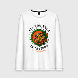 Мужской лонгслив All You Need Is Tattoos Татуировка Тигра