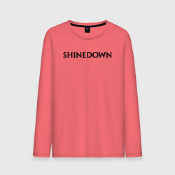 Лонгслив хлопковый мужской Shinedown лого, цвет: коралловый