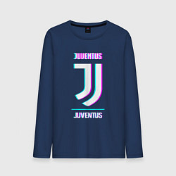 Мужской лонгслив Juventus FC в стиле Glitch