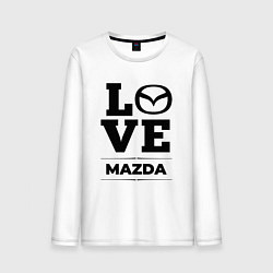 Лонгслив хлопковый мужской Mazda Love Classic, цвет: белый