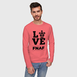 Лонгслив хлопковый мужской FNAF Love Classic, цвет: коралловый — фото 2