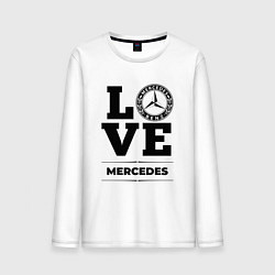 Лонгслив хлопковый мужской Merсedes Love Classic, цвет: белый