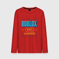 Лонгслив хлопковый мужской Игра Roblox PRO Gaming, цвет: красный