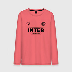 Лонгслив хлопковый мужской Inter Униформа Чемпионов, цвет: коралловый