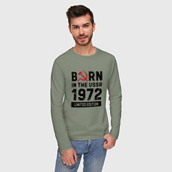 Лонгслив хлопковый мужской Born In The USSR 1972 Limited Edition, цвет: авокадо — фото 2