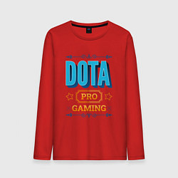 Лонгслив хлопковый мужской Игра Dota PRO Gaming, цвет: красный