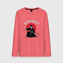 Лонгслив хлопковый мужской Shogun Samurai, цвет: коралловый