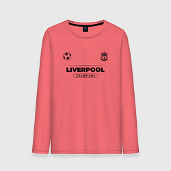 Лонгслив хлопковый мужской Liverpool Униформа Чемпионов, цвет: коралловый