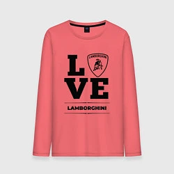 Лонгслив хлопковый мужской Lamborghini Love Classic, цвет: коралловый