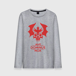Лонгслив хлопковый мужской Ave Dominus Nox клич повелителей ночи, цвет: меланж
