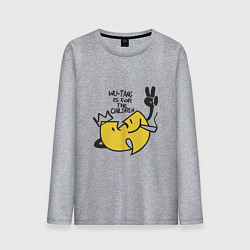 Лонгслив хлопковый мужской Wu-Tang Is For The Children, цвет: меланж