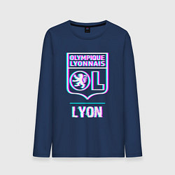 Мужской лонгслив Lyon FC в стиле Glitch