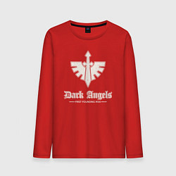Лонгслив хлопковый мужской Темные ангелы лого винтаж, цвет: красный