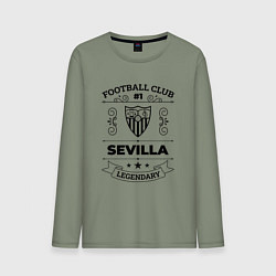 Лонгслив хлопковый мужской Sevilla: Football Club Number 1 Legendary, цвет: авокадо