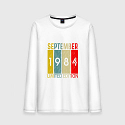 Лонгслив хлопковый мужской 1984 - Сентябрь, цвет: белый