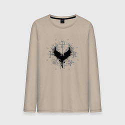 Лонгслив хлопковый мужской Вегвизир и вальравн, цвет: миндальный