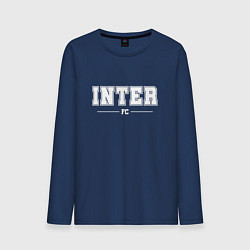Лонгслив хлопковый мужской Inter football club классика, цвет: тёмно-синий