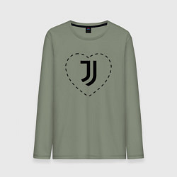 Мужской лонгслив Лого Juventus в сердечке