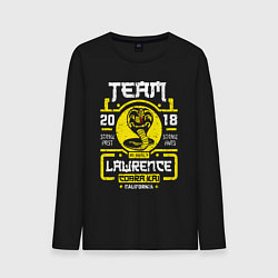 Лонгслив хлопковый мужской Cobra Kai team Lawrence, цвет: черный