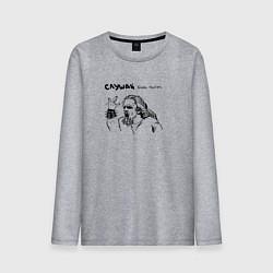 Мужской лонгслив Слушай блэк митол Leos