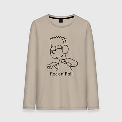 Мужской лонгслив Bart Simpson - Rock n Roll