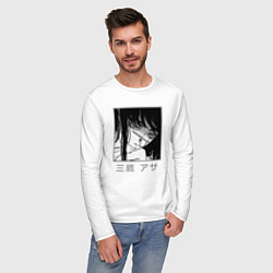 Лонгслив хлопковый мужской Митака, цвет: белый — фото 2