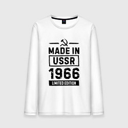 Лонгслив хлопковый мужской Made in USSR 1966 limited edition, цвет: белый