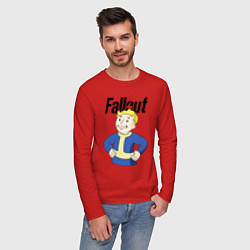 Лонгслив хлопковый мужской Fallout blondie boy, цвет: красный — фото 2