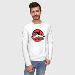 Лонгслив хлопковый мужской Capoeira - fighter jump, цвет: белый — фото 2