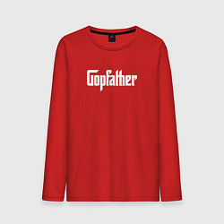 Лонгслив хлопковый мужской Gopfather, цвет: красный