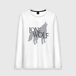 Мужской лонгслив LONE WOLF одинокий волк