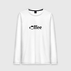 Лонгслив хлопковый мужской Coffee cup, цвет: белый