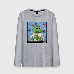Лонгслив хлопковый мужской Pepe brainshtorm, цвет: меланж