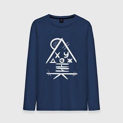 Лонгслив хлопковый мужской Я - художник, цвет: тёмно-синий