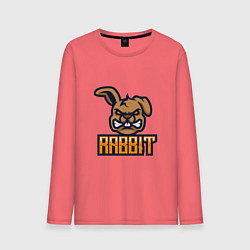 Лонгслив хлопковый мужской Rabbit, цвет: коралловый