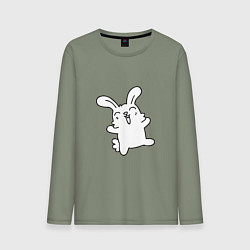 Лонгслив хлопковый мужской Happy Bunny, цвет: авокадо