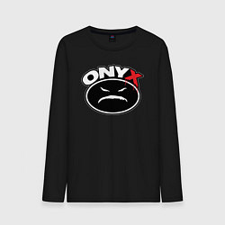 Лонгслив хлопковый мужской Onyx - black logo, цвет: черный