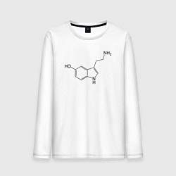 Лонгслив хлопковый мужской Серотонинчик, цвет: белый