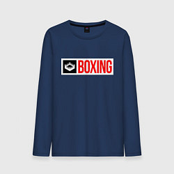 Лонгслив хлопковый мужской Ring of boxing, цвет: тёмно-синий