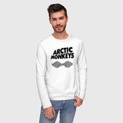 Лонгслив хлопковый мужской Arctic Monkeys, цвет: белый — фото 2