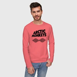 Лонгслив хлопковый мужской Arctic Monkeys, цвет: коралловый — фото 2