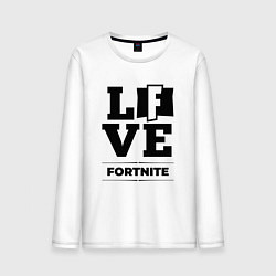 Лонгслив хлопковый мужской Fortnite love classic, цвет: белый