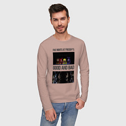 Лонгслив хлопковый мужской Freddy good and bad, цвет: пыльно-розовый — фото 2