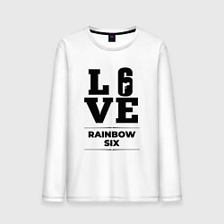 Лонгслив хлопковый мужской Rainbow Six love classic, цвет: белый