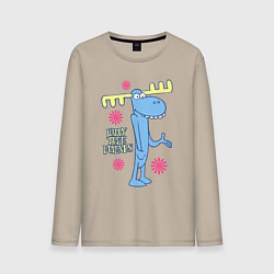 Лонгслив хлопковый мужской Lumpy, цвет: миндальный