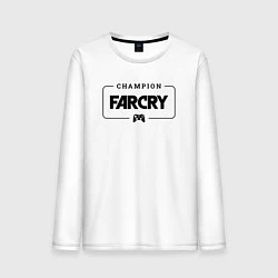 Лонгслив хлопковый мужской Far Cry gaming champion: рамка с лого и джойстиком, цвет: белый